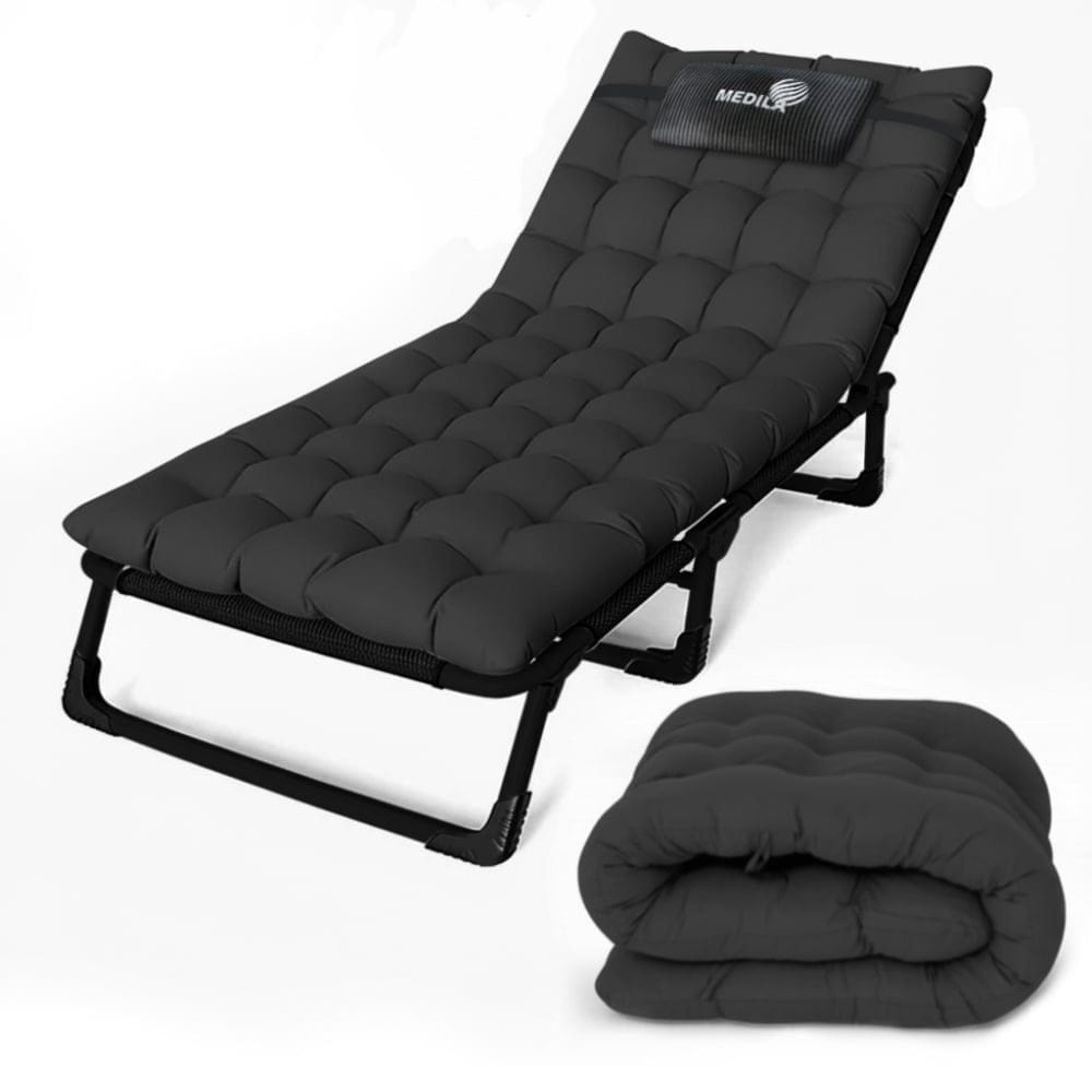 เตียงพับ MEDILA รุ่น CH0138BK ขนาด 55X170X29 ซม. สีดำ_2